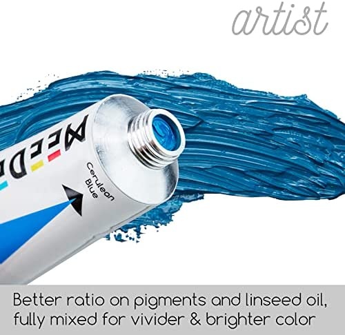 Meeden Oil Paint, 100Ml (3.38 Oz) Ultramarine Blue Oil Paint Tubes, Heavy Body Non-Toxic Artist Oil Based Paints For Canvas Painting, Oil Art Paints For Artists & Studio Painters