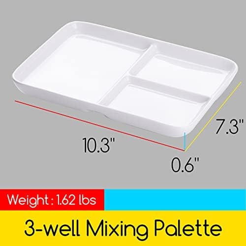 Rectangle ceramic paint palette for acrylic painting