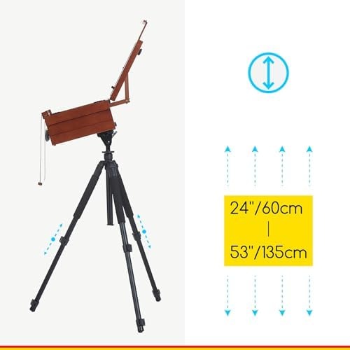 Meeden Plein Air Easel, French Easel, Outdoor Easel, Portable Tabletop For  Outdoor Painting, Pochade Box With Travel Tripod, Travel Easel For  Painting, Multi-Functional Outdoor Sketching
