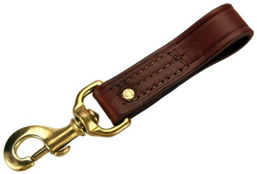 Leather Belt Snap - Chestnut Dog Harness