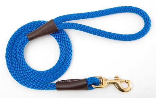 Mendota Snap Leash - Large 1/2 Inch - Blue / 4 Feet