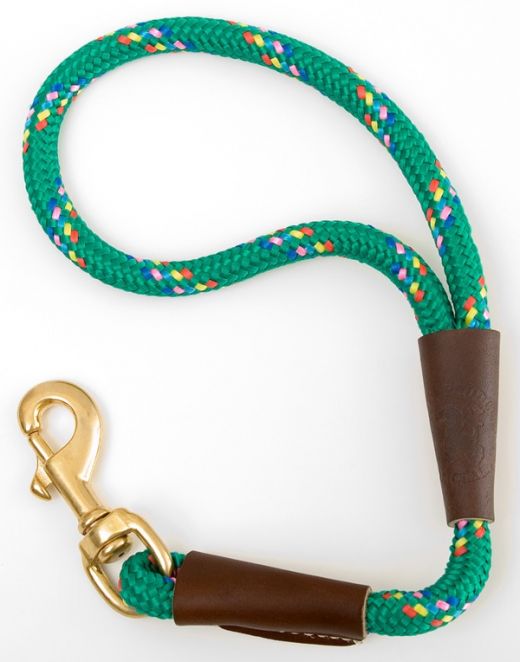 Mendota Traffic Leash - Large 1/2 Inch - Kelly Confetti