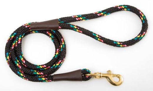 Mendota Snap Leash - Large 1/2 Inch - Black Confetti / 4 Feet