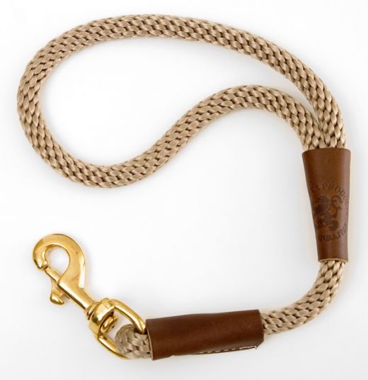 Mendota Traffic Leash - Large 1/2 Inch - Tan