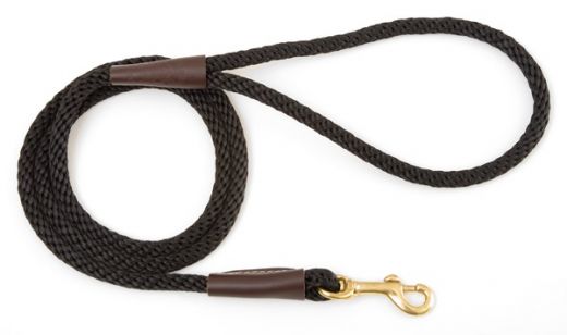 Mendota Snap Leash - Small 3/8 Inch - Black / 4 Feet