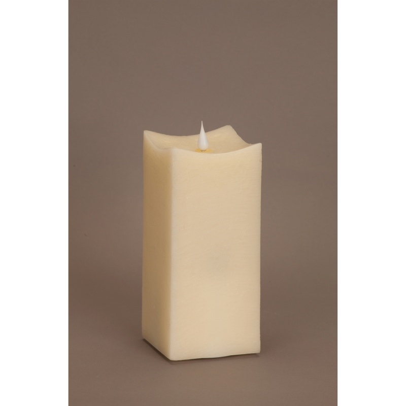 Simplux Squared Candle W/Moving Flame (Set Of 2 W/Remote)