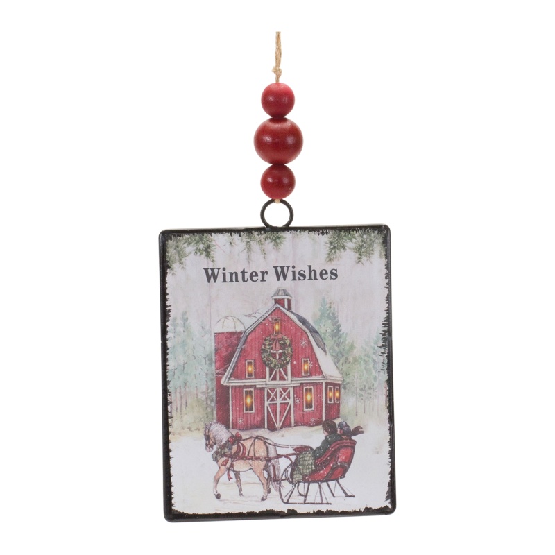 Ornament (Set of 12) 6.25"H Metal
