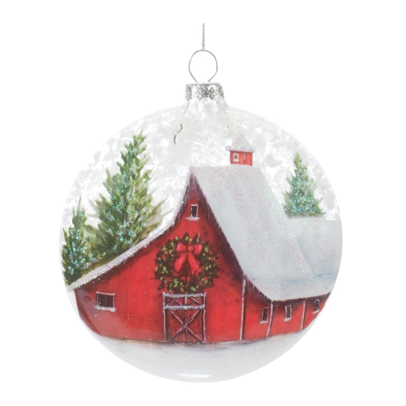 Barn Ball Ornament Set of 12