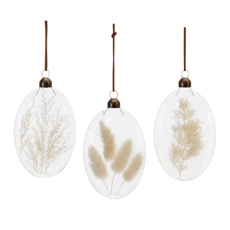 Ornament (Set of 12) 5.5”H Glass