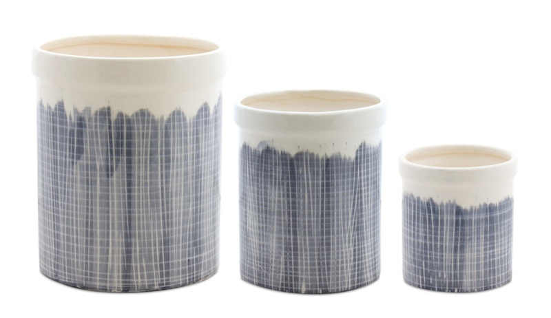 Crock Set of 3 in Terra Cotta