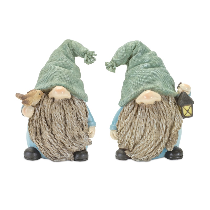Gnome (Set of 4) 4.5"L x 6.25"H Resin