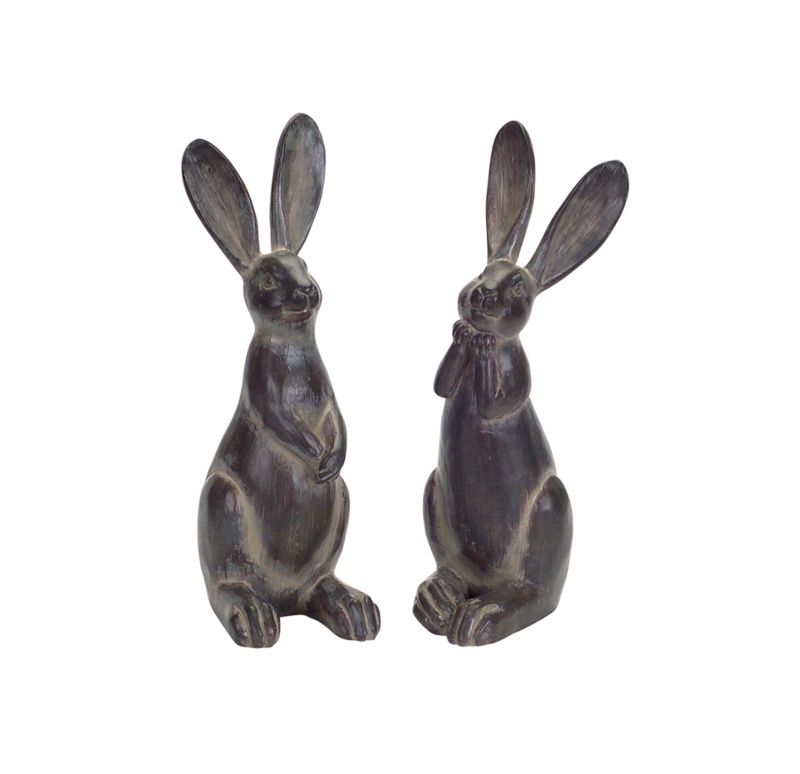 Rabbit (Set Of 2) 11.5”H Resin