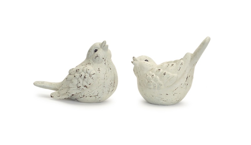 Melrose International Terracotta Bird Figurine Set of 4