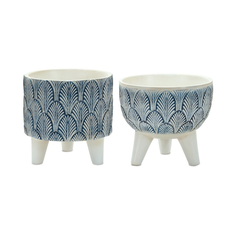 Pot with Legs Set of 2 Resin