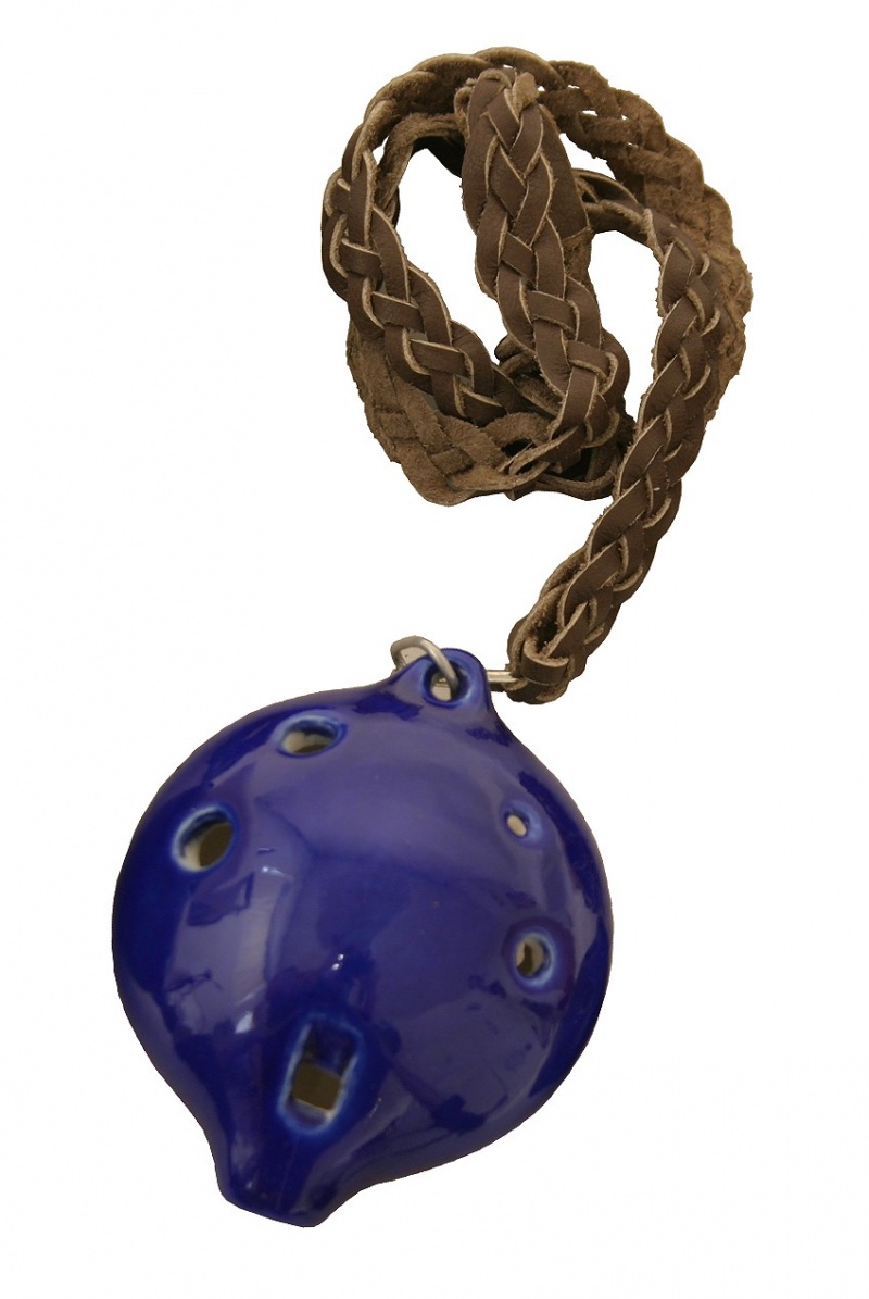 Dobani Alto Ocarina W/ Braided Necklace A4 - Blue