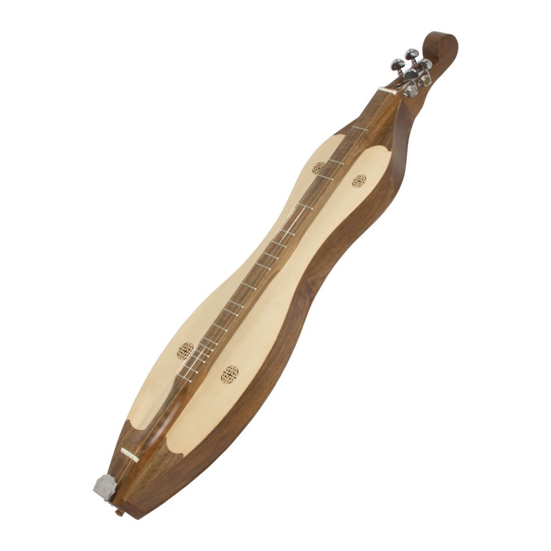 Roosebeck Grace Mountain Dulcimer 4-String Vaulted Fretboard Spruce Knotwork - Walnut