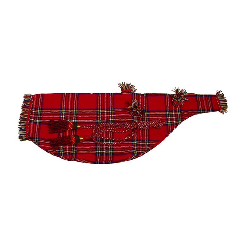Roosebeck Full Size Bagpipe Cover And Cord - Red Tartan