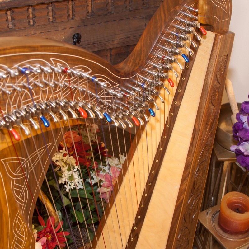 Roosebeck Minstrel Harp 29-String Chelby Levers - Walnut