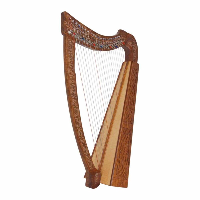 Roosebeck Heather Harp 22-String Chelby Levers Knotwork