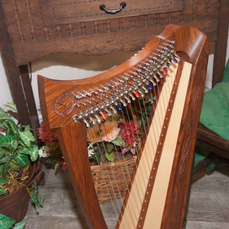 Roosebeck Balladeer Harp 22-String Chelby Levers Sheesham