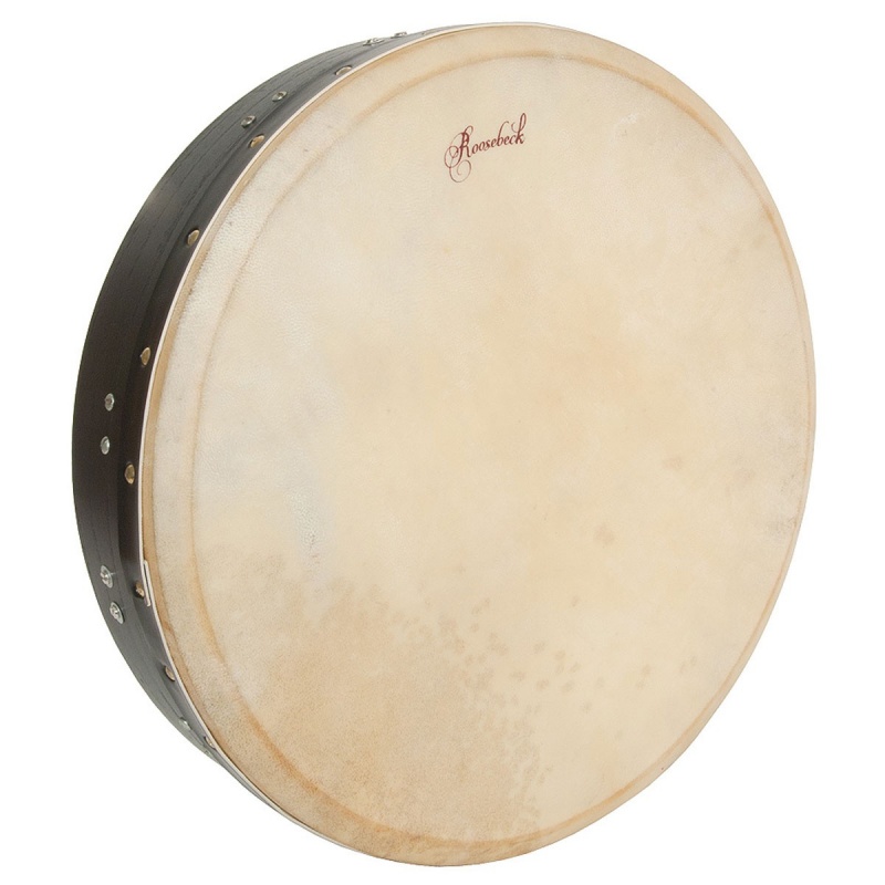 Roosebeck Tunable Mulberry Bodhran T-Bar 16-By-3.5-Inch - Black
