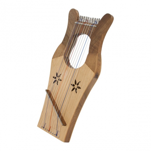 Mid-East Mini Kinnor Harp - Light - Walnut
