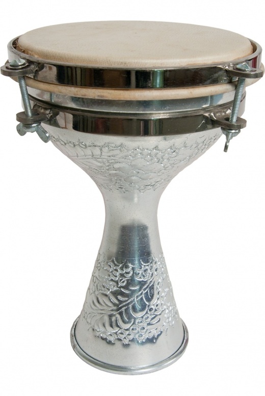 Mid-East Tunable Aluminum Finger Doumbek 5-By-8-Inch