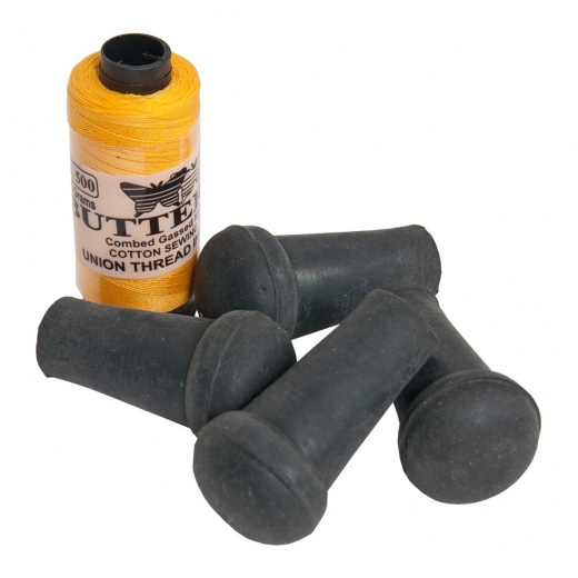 Roosebeck Combed Cotton On Spool - Yellow And Rubber Stoppers For Full Size Bagpipe