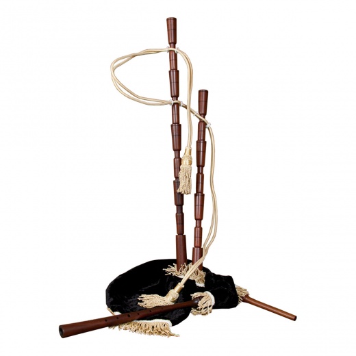 Roosebeck Medieval Sheesham Bagpipe Without Mounts with Black Velvet Cover