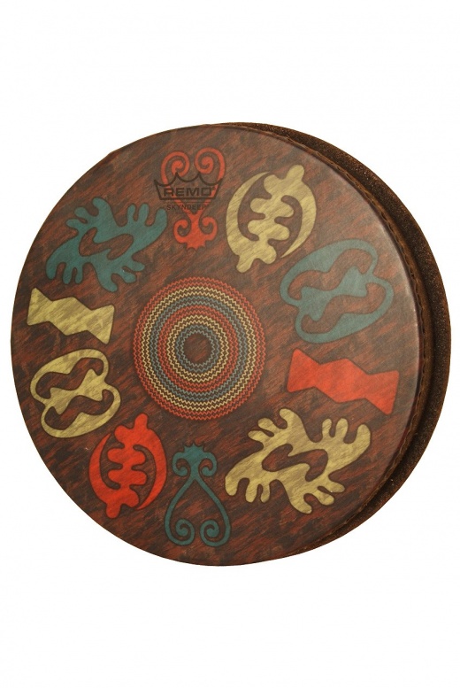 Remo Mondo Fiberskyn Djembe Head 12-By-2.5-Inch - Adinkra Pattern