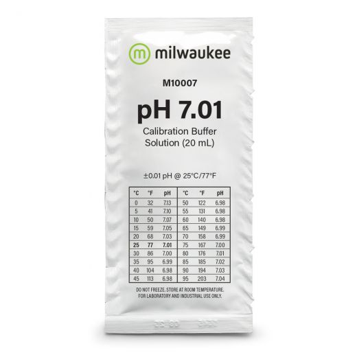 Milwaukee Ph 7.01 Calibration Solution Sachets (25)