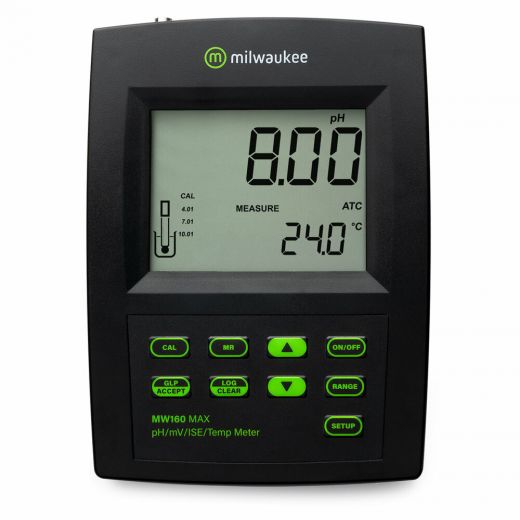 Milwaukee Mw160 Max Ph/Orp/Ise/Temp Logging Bench Meter