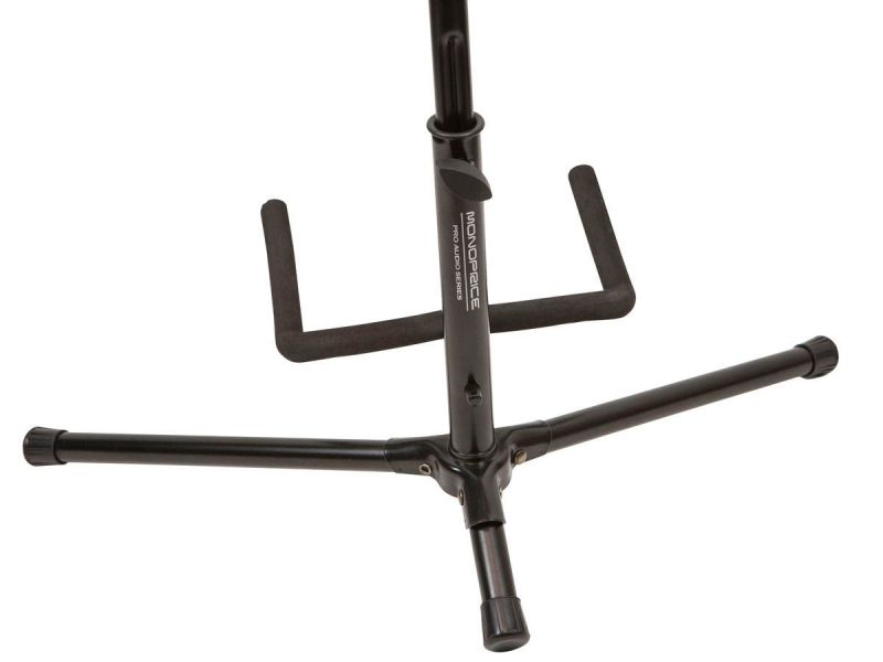 Monoprice Classic Adjustable Tripod Stand For Electric And Acoustic Guitars And Basses