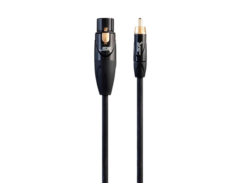 Stage Right On Tour Cables - Xlr Female To Rca Male, 24Awg, Black, 1Ft