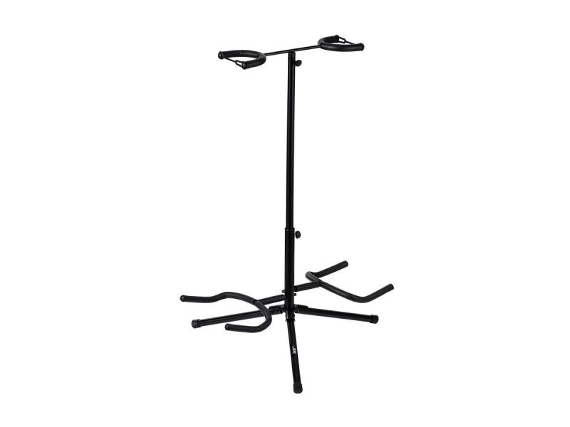 Stage Right Tripod Adjustable Double Guitar Stand For Electric Or Acoustic Guitar & Bass