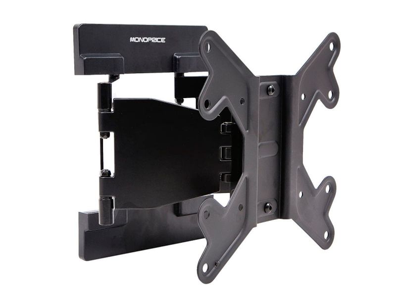 Monoprice Slimselect Series Low Profile Full-Motion Articulating Tv Wall Mount Bracket For Led Tvs 23In To 42In, Max Weight 66 Lbs., Vesa Patterns Up To 200X200, Works With Concrete And Brick