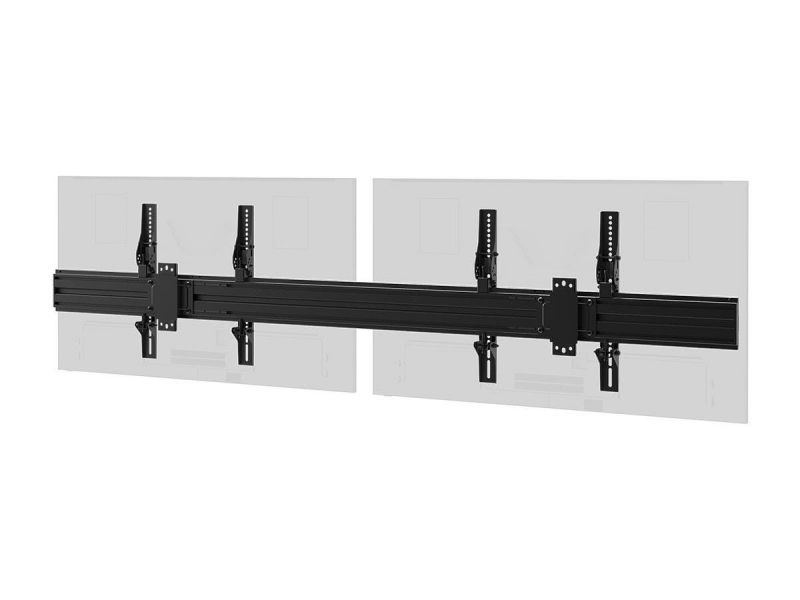 Monoprice Commercial Series 2X1 Display Adjustable Tilt Menu Board Tv Wall Mount For Led Screens Between 32In To 65In, Max Weight 66 Lbs, Vesa Patterns Up To 600X400
