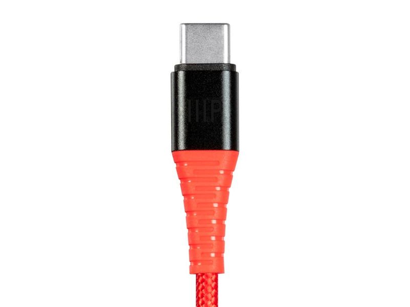 Monoprice Atlasflex Series Durable Usb 2.0 Type-C To Type-A Charge And Sync Kevlar-Reinforced Nylon-Braid Cable, 3Ft, Red - 3 Pack