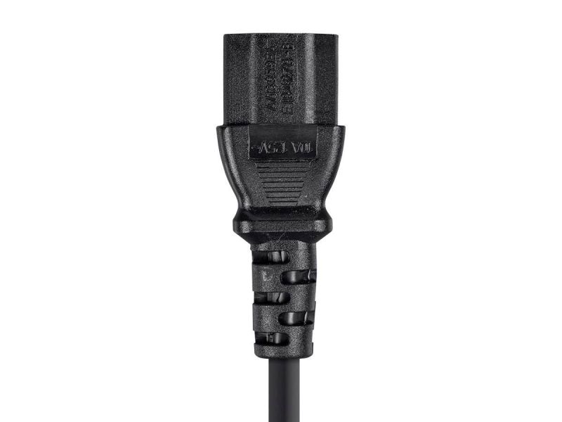 Monoprice Power Cord - Nema 5-15P To Iec 60320 C13, 14Awg, 15A/1875W, 3-Prong, Black, 6Ft