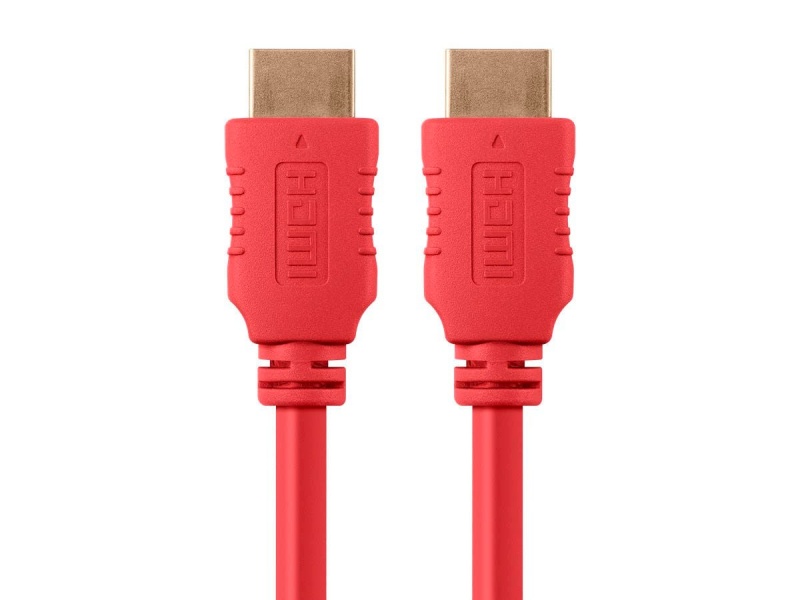 Monok High Speed Hdmi Cable 10Ft - 18Gbps Red