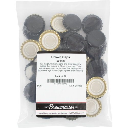 Black Oxygen Barrier Bottle Caps for Magnum Champagne Bottles