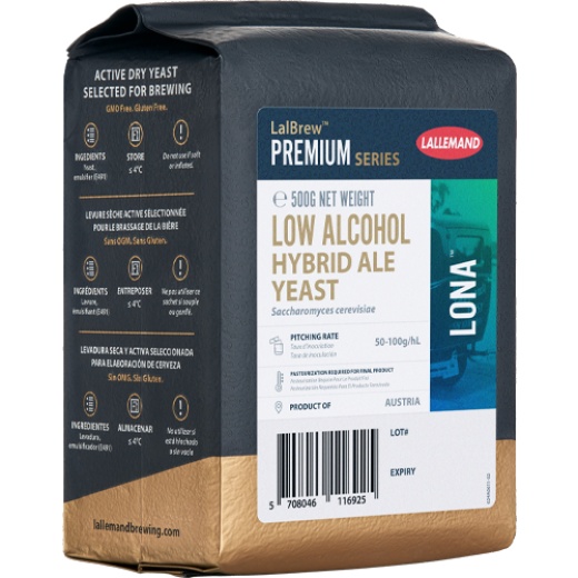 Lallemand | Lalbrew® Lona™ Low Alcohol Hybrid Ale Yeast | Dry Beer Yeast | 500 g