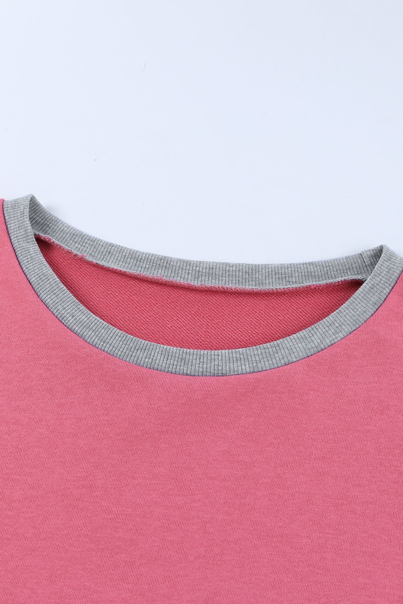 Women's Rose Colorblock Pullover Sweatshirt