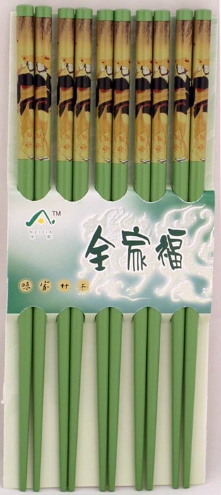 Bamboo Chopsticks with Geisha Painting
