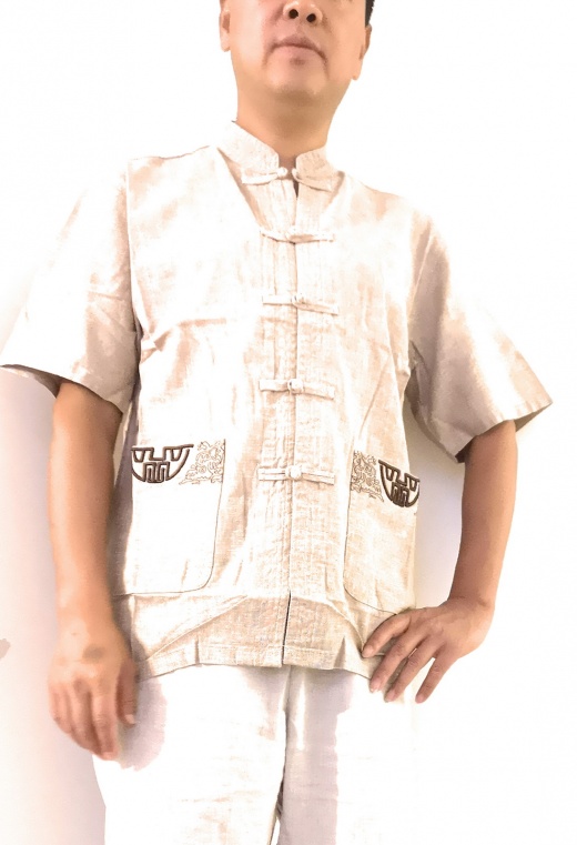 Traditional Chinese Cotton and Polyester Shirt