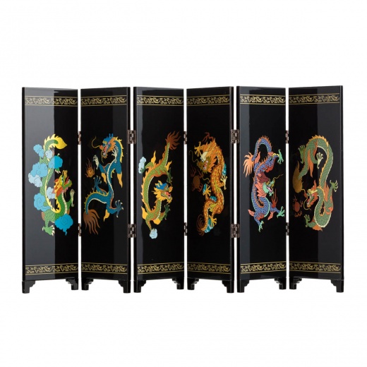 Traditional Chinese Lacquer Art Miniature Room Dividers