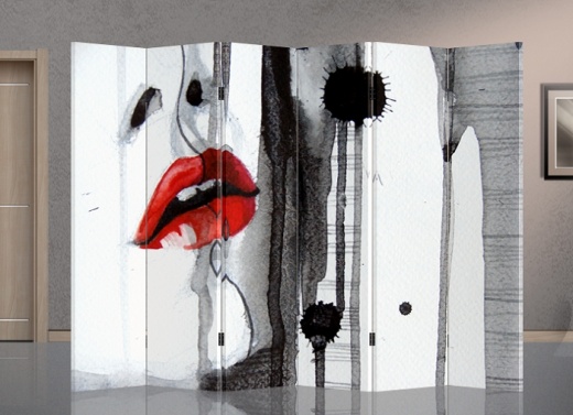 Double Sided Canvas Screen Room Divider - Beauty Face