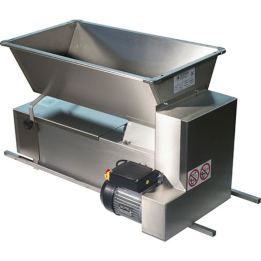 Enoitalia Motorized Crusher Destemmer | Stainless Steel | Self-Adjusting Rubber Rollers | 110v