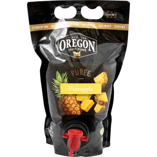 Oregon Fruit Pineapple Puree | 100% Fruit | Shelf Stable | 1.5L | 50 Oz