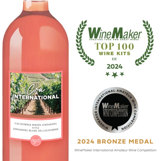California White Zinfandel Wine Making Kit | Cru International | Bronze Medal | Top 100 Wine Kits